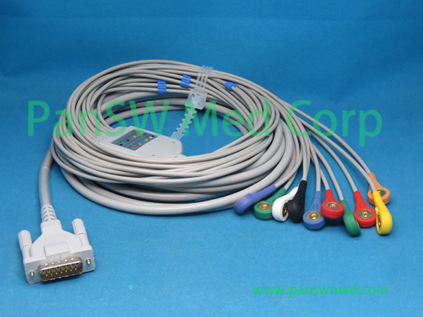 Compatible Cardioline Delta 3 Delta 300 C3 ECG Cable