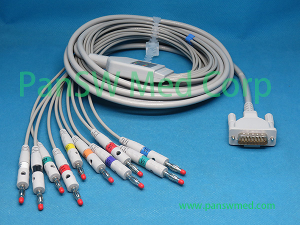 Compatible Cardioline E1 E1R E ECG Cable