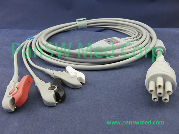 Compatible Colin BP 88S ECG CABLE 3leads AHA Clip – PanswMed