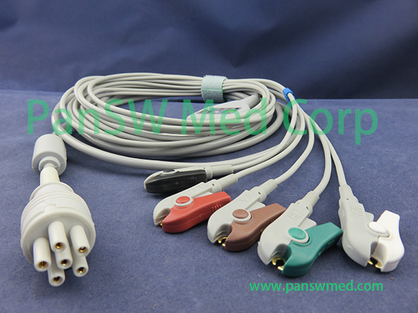 Compatible Colin BP 88S ECG CABLE 5leads AHA Clip – PanswMed