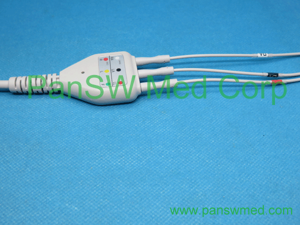 Compatible DIN Type ECG Trunk Leads 3-lead IEC Snap (3) – PanswMed