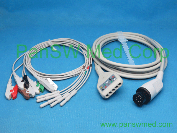 Compatible DIN Type ECG Trunk Leads 5-lead (4) – PanswMed