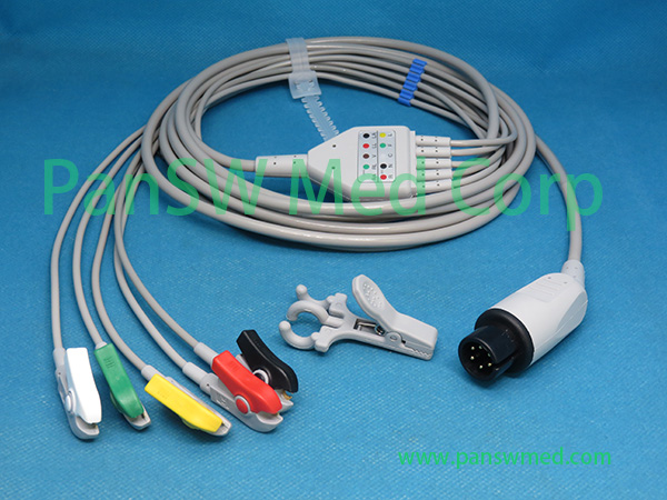 Compatible Zoll 8000-1005-01 ECG cable