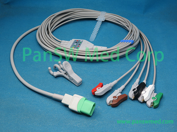 Compatible Datascope Passport V Mindray ECG Cable AHA 5leads Clip – PanswMed