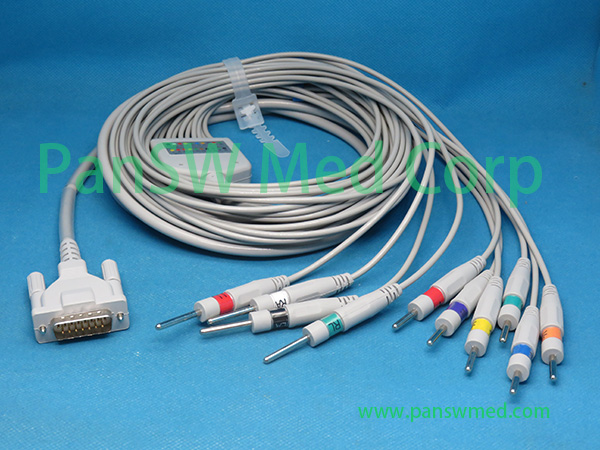 Compatible ECG Cable 12 Leads For Schiller AHA DIN – PanswMed