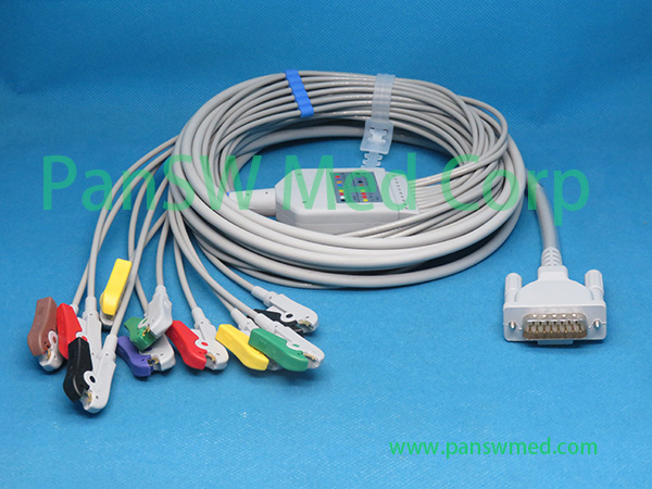 Compatible ECG Cable 12 Leads For Schiller IEC Clip – PanswMed