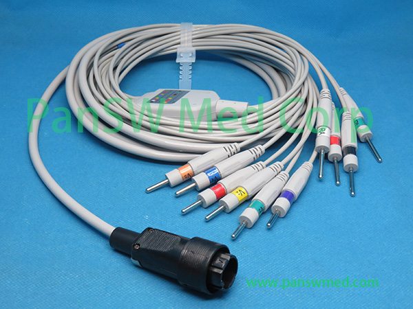 Compatible HEYER Medical 10-Lead ECG Cable Gallery cable detail