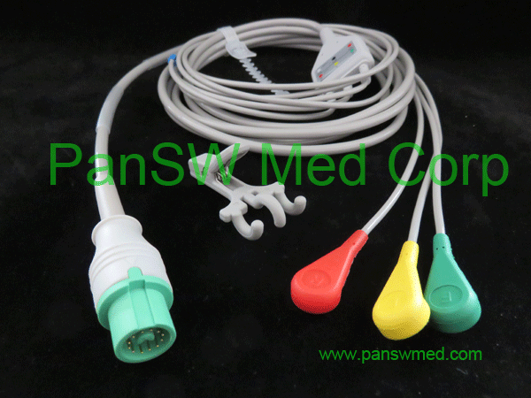 Compatible ECG Cable for Fukuda Dynascope IEC Snap ECG 10072B – PanswMed