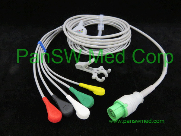 Compatible ECG Cable for Fukuda Dynascope IEC Snap ECG 10072F – PanswMed
