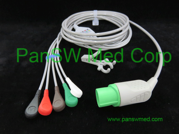Compatible ECG Cable For Nihon Kohden AHA Snap TEC ECG 10060E – PanswMed