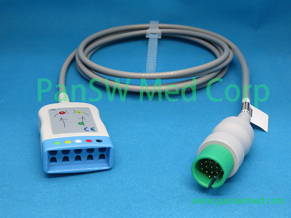Compatible Spacelabs 5-lead ECG trunk cable 700-0008-06