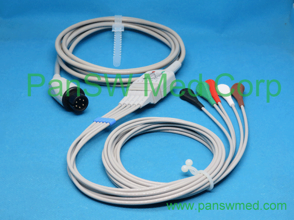 Compatible ECG Trunk Leads For Lutech 5leads AHA (2) - PanswMed