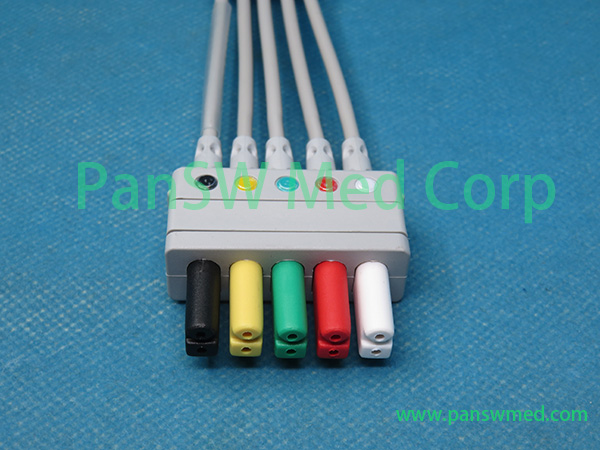 Compatible EL 6502B 0010 30 42736 ECG Leads 5-lead IEC Snap 3 – PanswMed