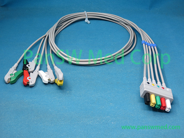 Compatible EL6504A 0010 30 42730 5leads ECG Leads - PanswMed