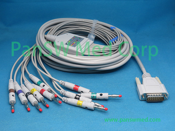 Compatible Edan SE 12 Express SE 1010 ECG Cable Banana Panswmed