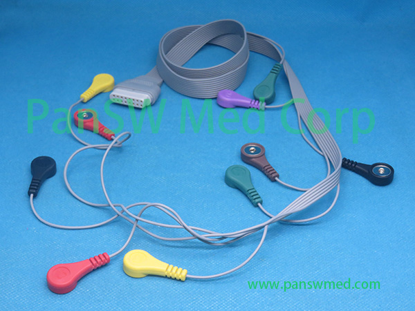 Compatible Edan SE-2012 Holter Cable 10 Leads