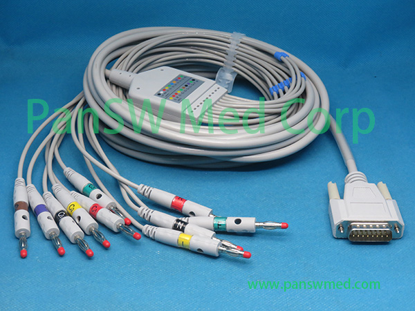 Compatible Edan SE 300 SE 12 ECG Cable