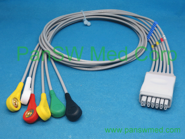 Compatible Edan Holter Cable 6 Leads EY6304B - PanswMed