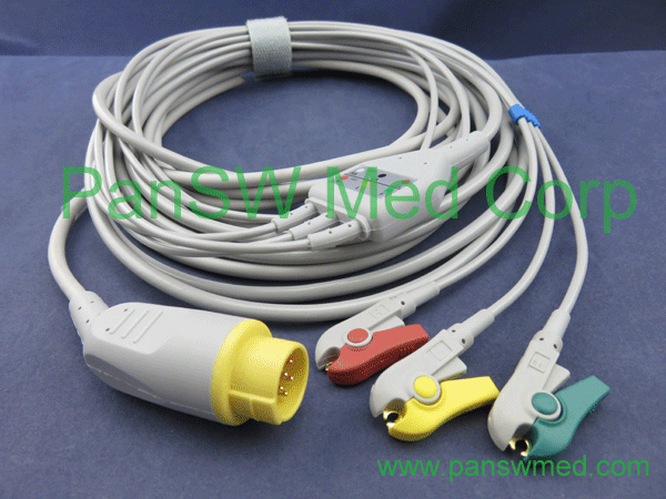 Compatible Emtel ECG cable 3 leads - PanSW Medical