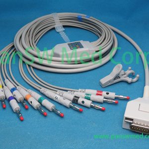 Compatible Fukuda ME Cardisuny 10-Lead / 12-Lead EKG Cable