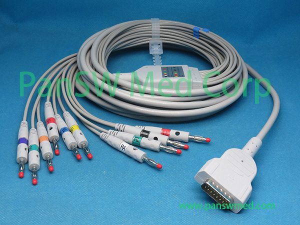 Compatible GE 2104727 001 ECG Cable AHA Banana - PanswMed