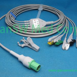 Compatible GE Hellige Cardioserv ECG Cable 5leads – PanswMed