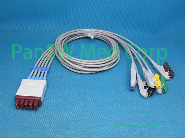 Compatible GE Responder 416035-001 / 416035-002 10-Lead ECG Trunk Cable application view