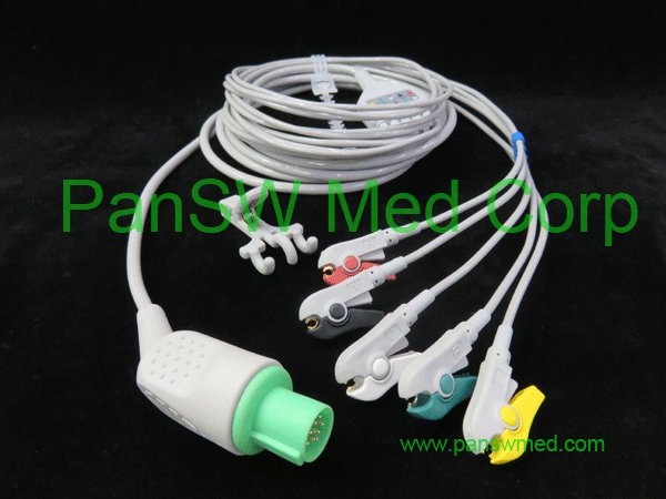 Compatible GE Hellige ECG cables integrated, ECG leads, ECG trunk cables