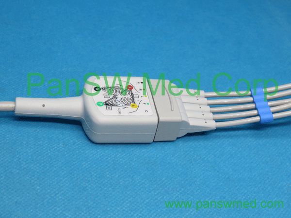 Compatible Hellige 5-lead ECG trunk cable