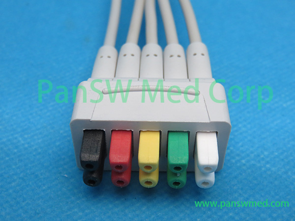Compatible Hellige 5-lead ECG trunk cable