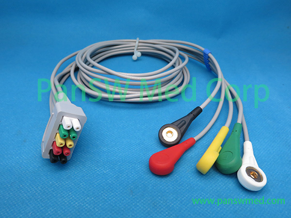 Compatible GE Marquette 5-lead ECG leadwire