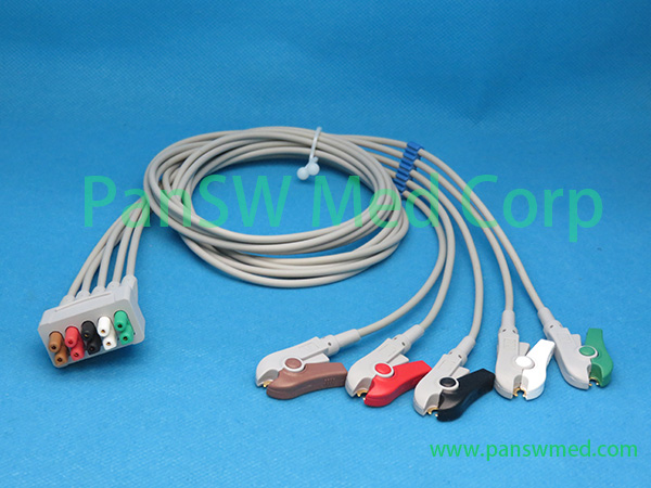 Compatible GE Medical ECG Leads 5leads Clip AHA - PanswMed