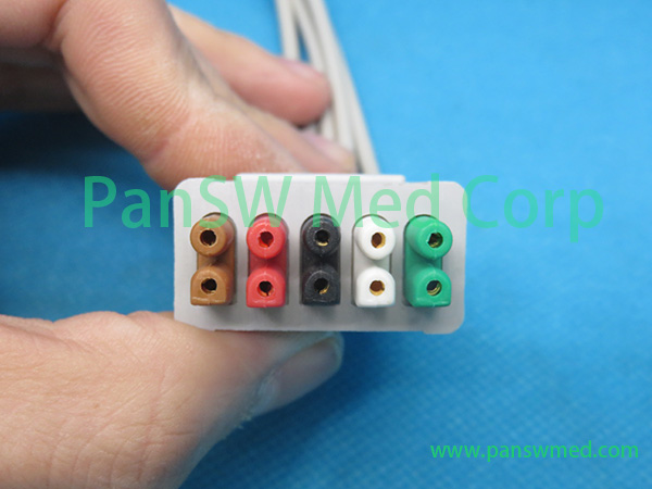 Compatible GE Marquette 5-lead ECG leadwire