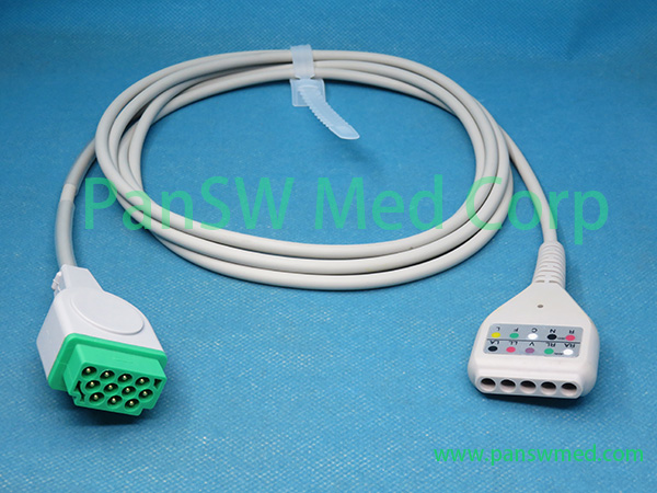 Compatible GE Medical neonate monitoring ECG trunk cable