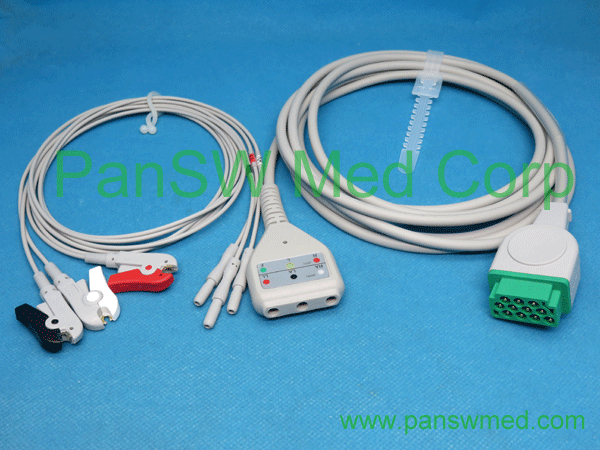 Compatible GE Medical neonate monitoring ECG trunk cable
