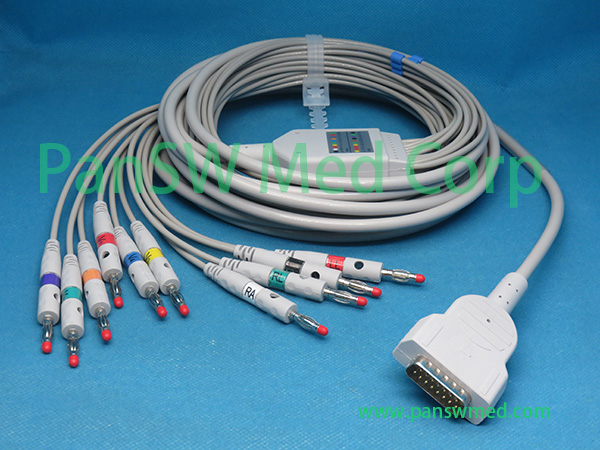 Compatible GE Marquette Hellige MicroSmart ECG Machine Patient Cable