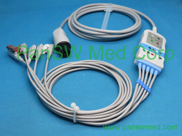 Compatible GE Marquette Pro1000 3-lead ECG trunk cable