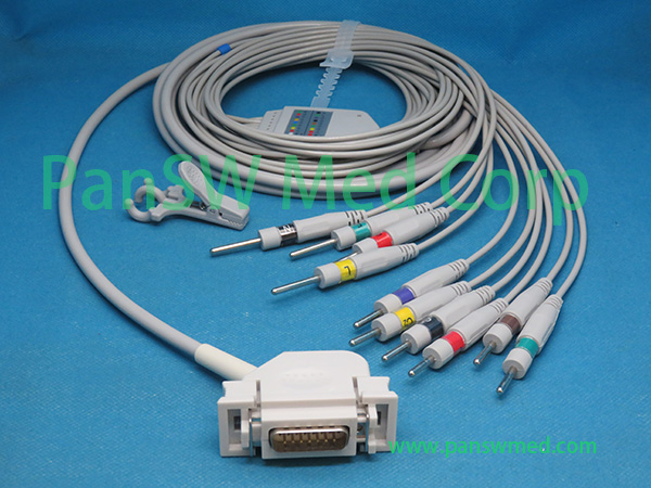 Compatible Hellige EK413 EK512 ECG Cable