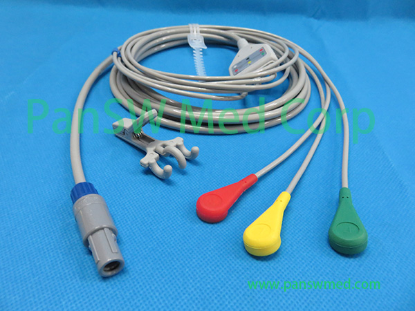 Compatible Innomed PD 13059 ECG Cable 3leads IEC SNAP – PanswMed