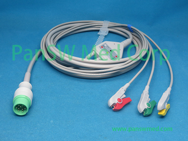 Compatible JL Medicore ECG Cable 3leads IEC Clip - PanswMed