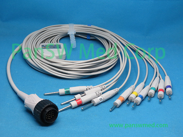 Compatible Kenz ECG Cable 10leads AHA DIN – PanswMed