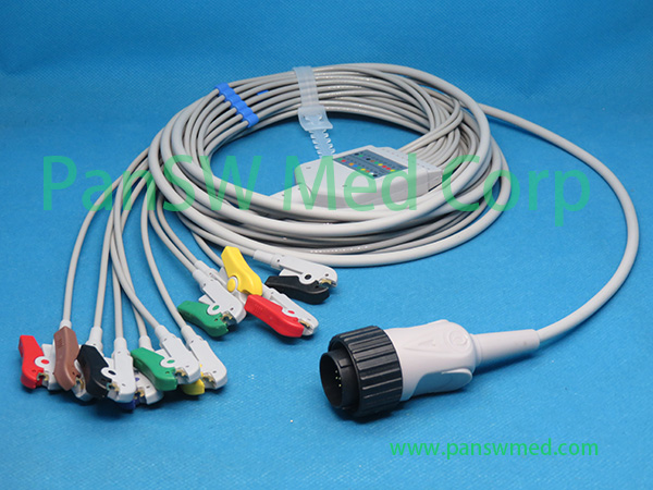 Compatible Kenz ECG Cable 10leads IEC Clip – PanswMed