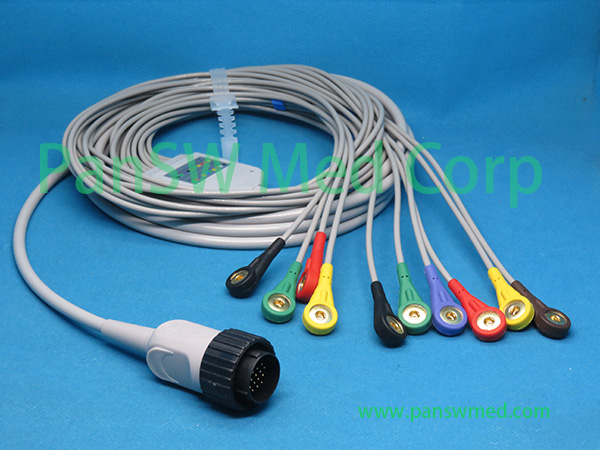 Compatible Kenz Ecg Cable 10leads IEC Snap - PanswMed