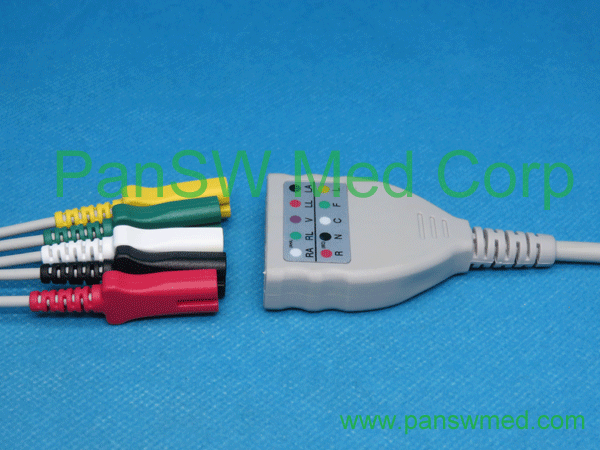 Compatible LL ECG Trunk Leads 5 Leads (3) – PanswMed