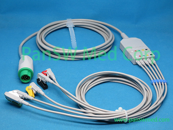 Compatible Mindray 0010 30 42719 Ecg Trunk With Leads IEC Clip - PanswMed
