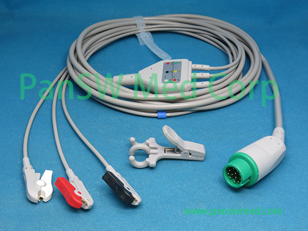 Compatible Mindray EA 6231A ECG Cable 3leads AHA Clip – PanswMed