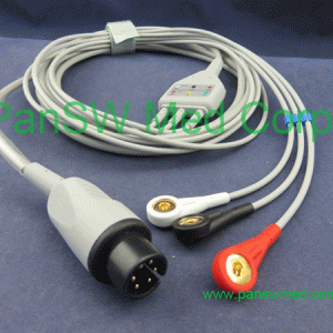 Compatible Mindray ECG Cable 3 Leads AHA Snap - PanswMed