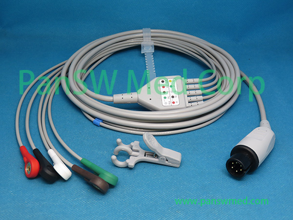 compatible Mindray PM9000 ECG cable AHA snap5 – PanswMed
