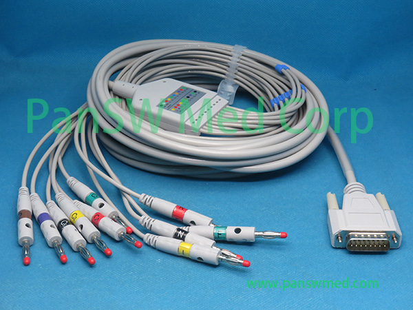 Compatible Mindray Beneheart R3 R12 ECG Cable Ten Leads - PanswMed