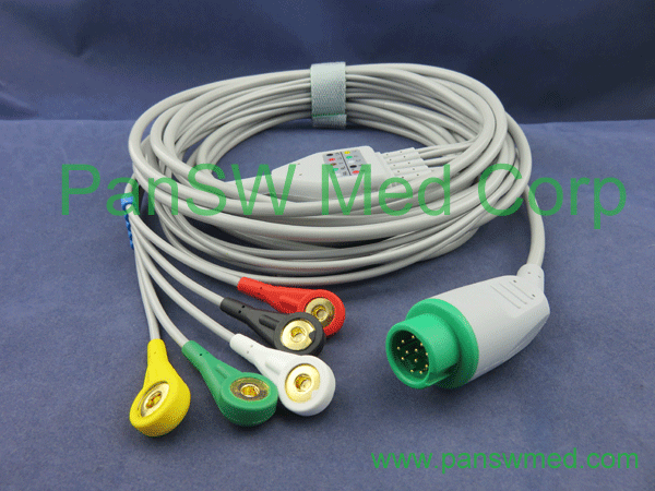 Compatible Mindray Ecg Cable 5 Leads IEC Snap – PanswMed